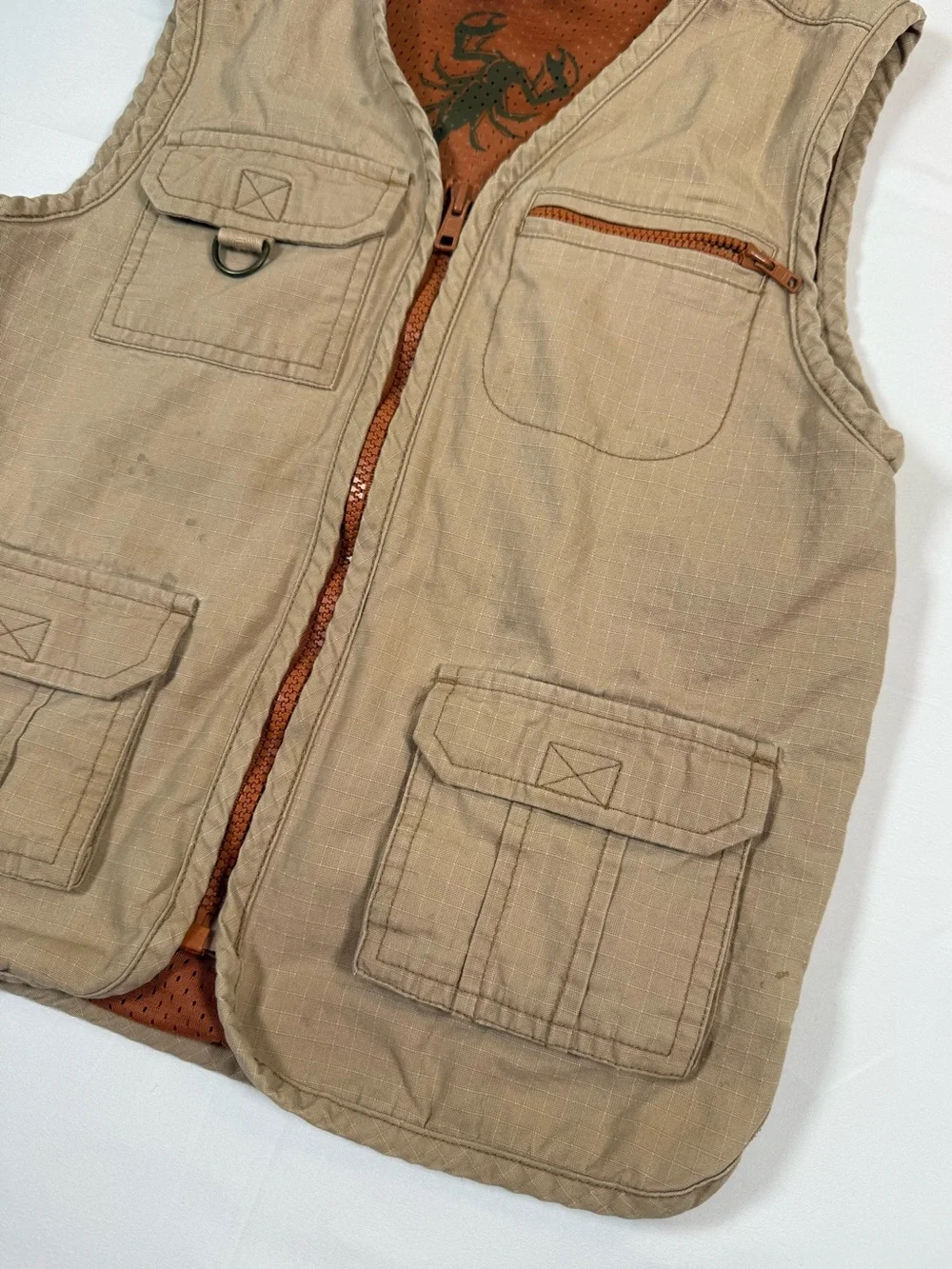 VINTAGE GYMBOREE Y2K Safari Utility Vest 6 Fishing Explorer Cargo Zip Outdoor 03